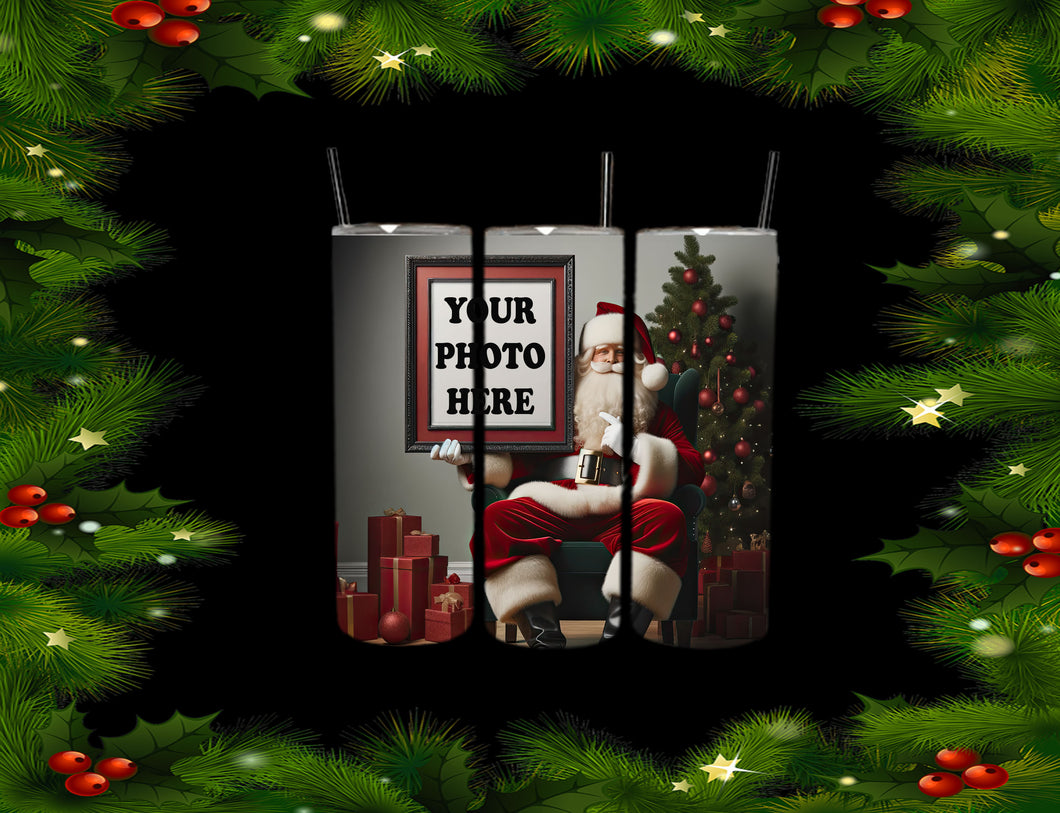 Santa Claus Custom Tumblers (Add Any Photo)